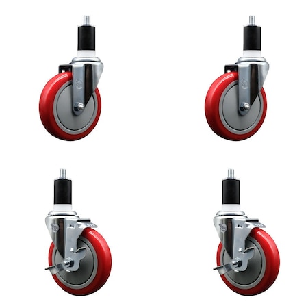 Service Caster Assure Parts 190WTCPK4 Replacement Caster Set, 4PK ASS-EX20S514-PPUB-RED-2-TLB-2-112